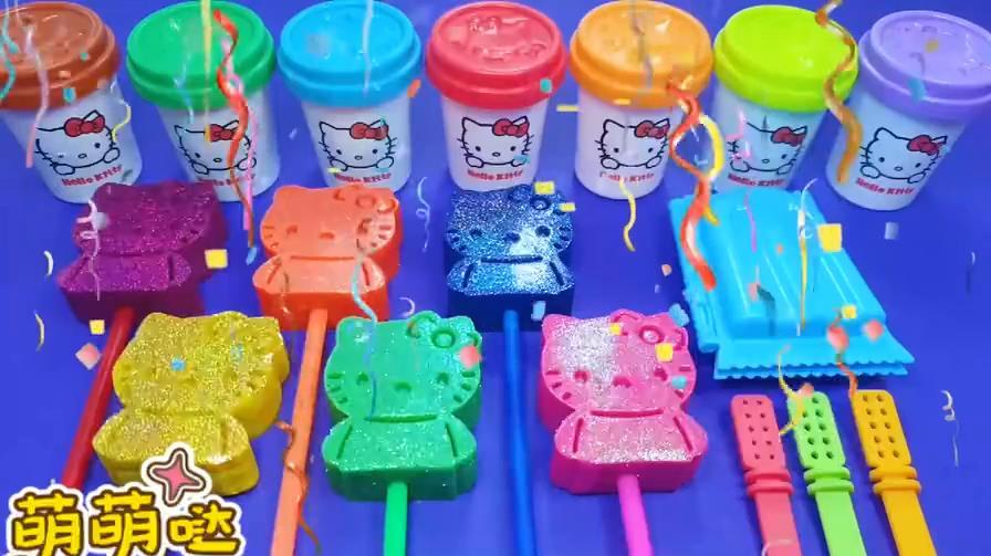 diy亲子手工 hellokitty彩泥玩具手工制作冰淇淋!