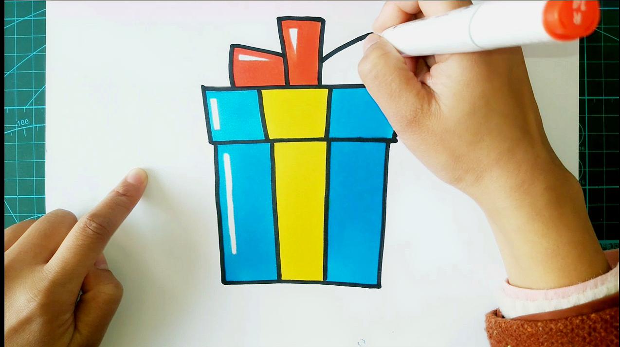 简笔画教程:教您画礼物礼盒