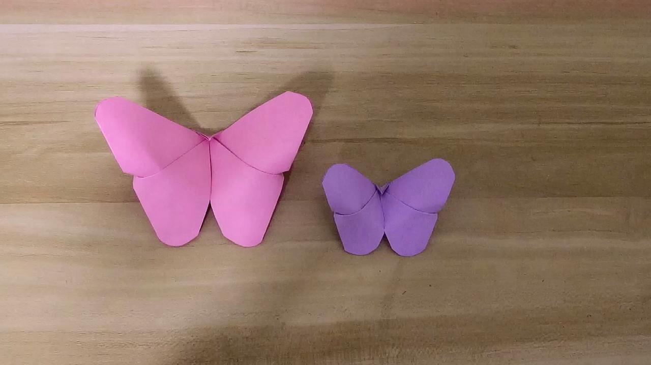 50  来源:好看视频-一张纸折出美丽的立体蝴蝶,折法简单漂亮,手工折纸