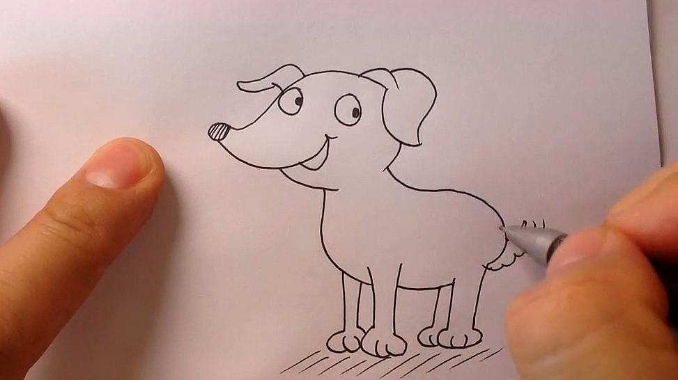 小狗简笔画怎么画?