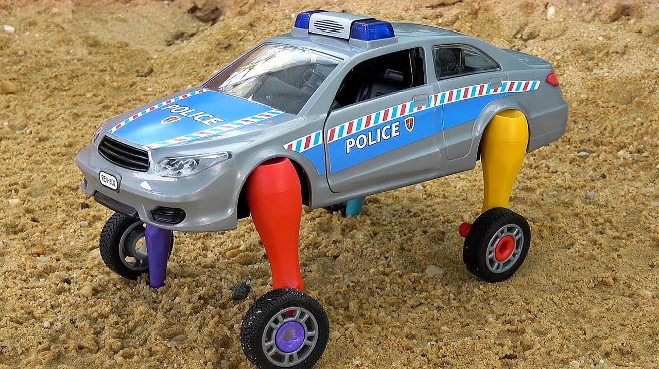 不一样的早教视频:组装警车玩具
