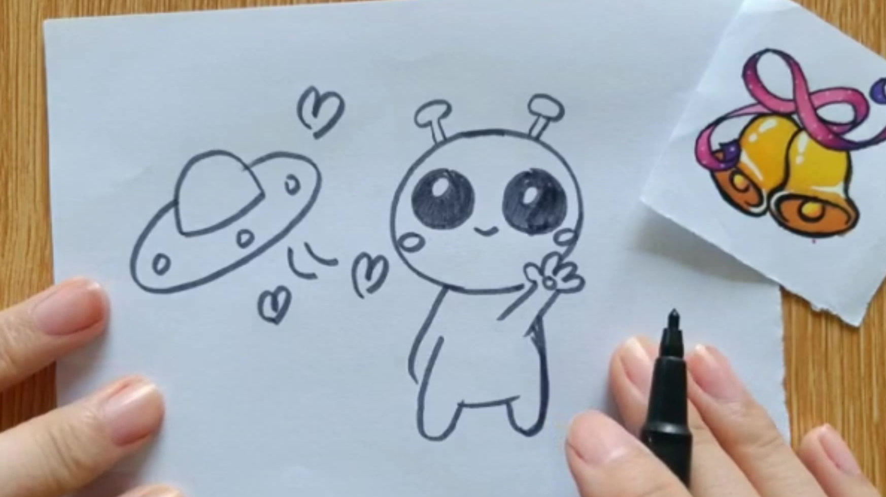 萌萌的小外星人的简单画法,儿童简笔画基础入门教程,一起来画吧