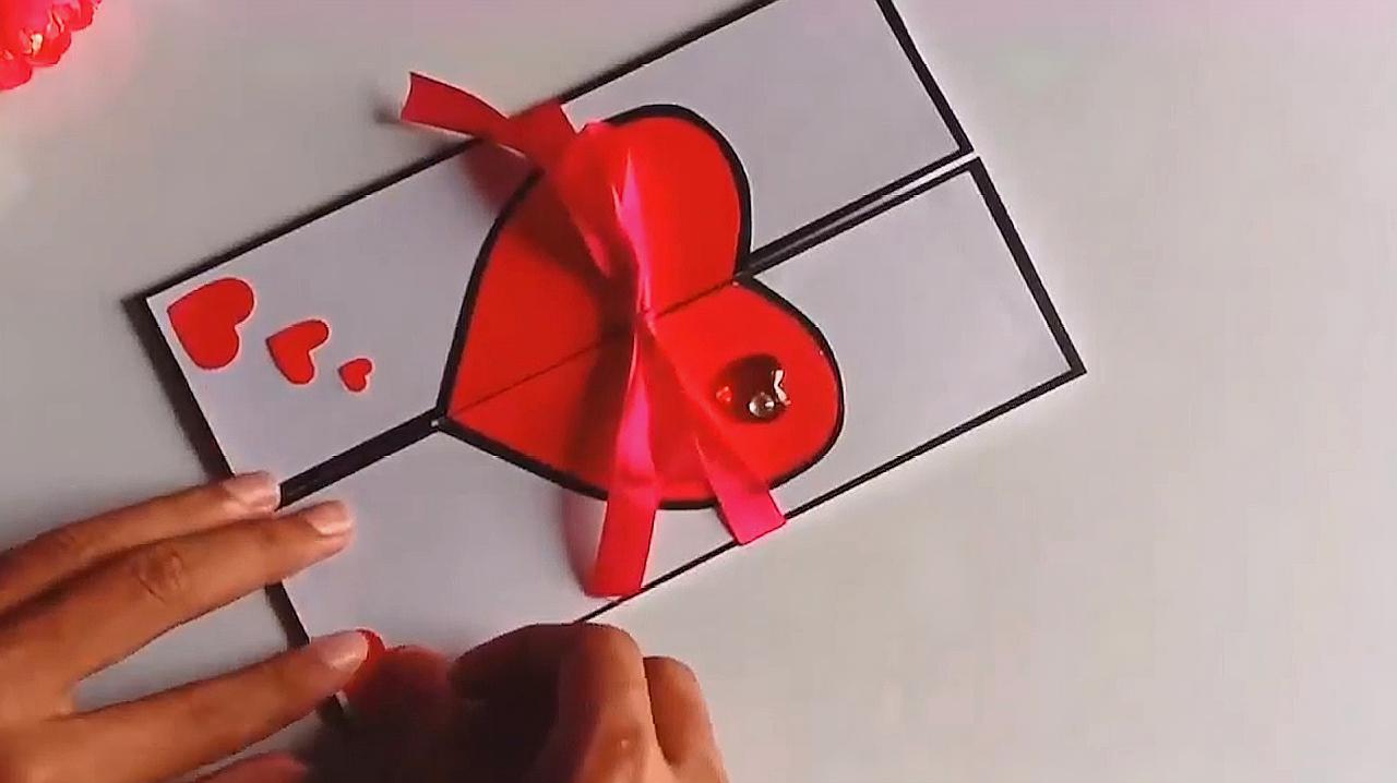 情人节礼物手工:手工制作的情人节卡片,送礼物不用愁
