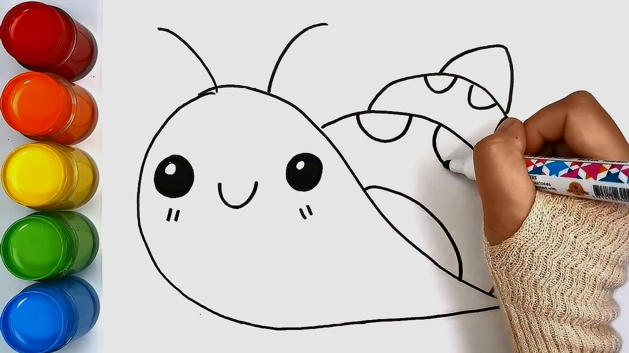 简易画教你怎么画蜗牛,一起画画吧