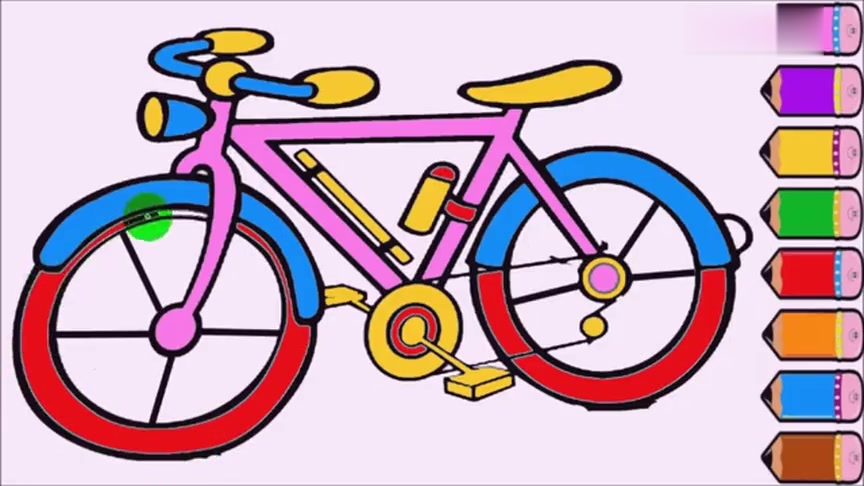 秒懂百科-简笔画创意书包轻松上手 服务升级 4线条简单的自行车的画法