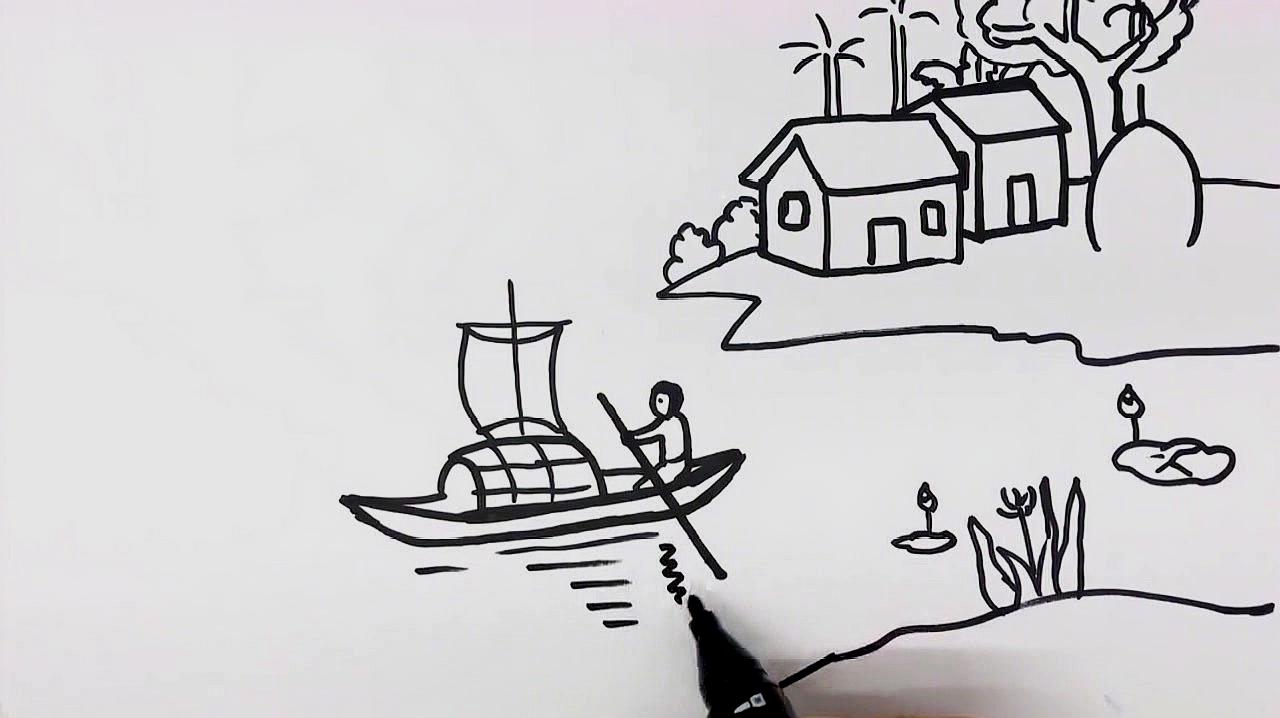 20  来源:好看视频-亲子卡通简笔画,学画漂亮的山水风景画,简单易学的