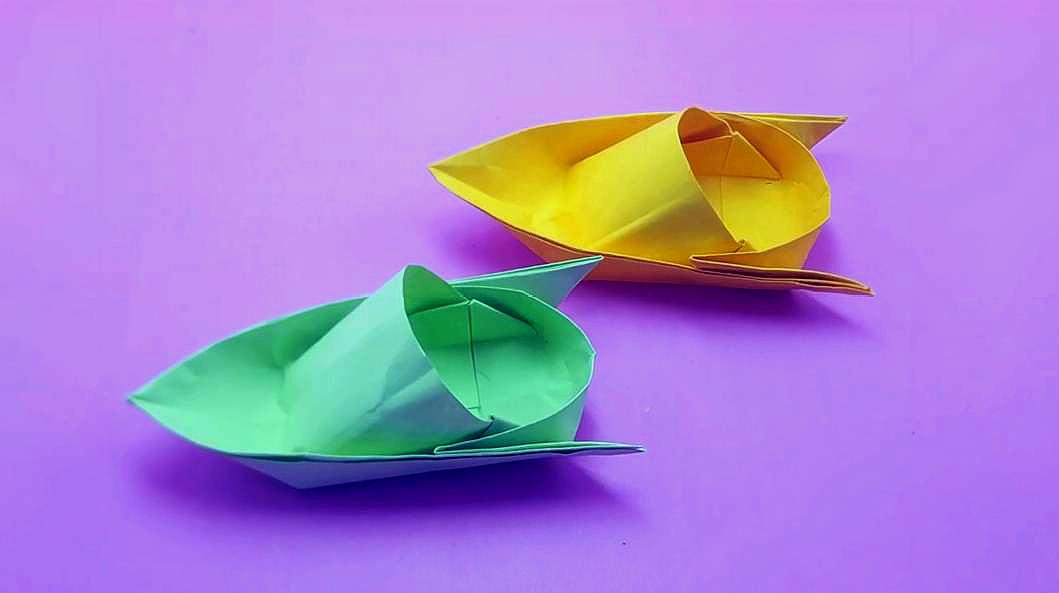 只要一张纸,小朋友看见乐坏了,手工折纸教程 服务升级 2小船:手工折纸