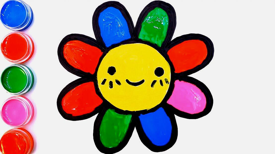 儿童早教绘画视频,教孩子们绘制闪光的花朵