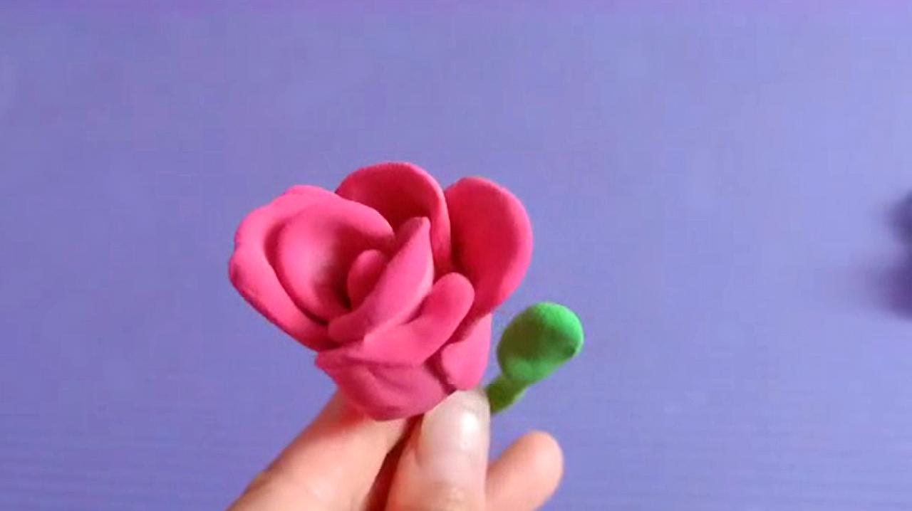 趣味彩泥手工制作玫瑰花,实在是太漂亮了!