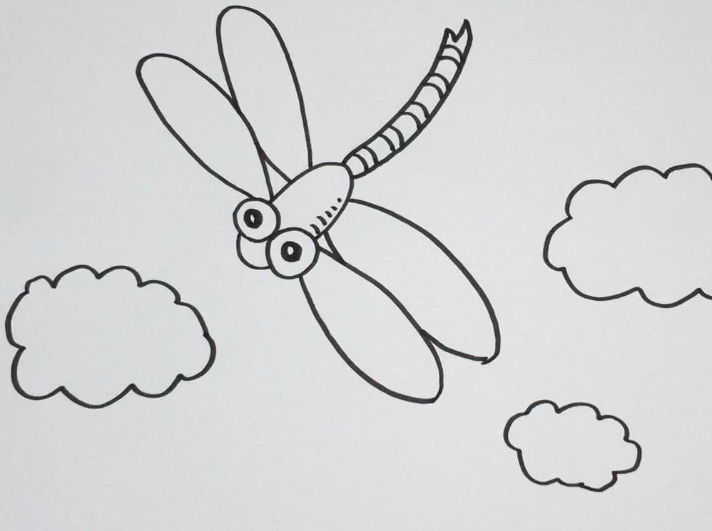 蜻蜓简笔画怎么画
