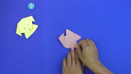 折纸手工制作一只超简单的小狗