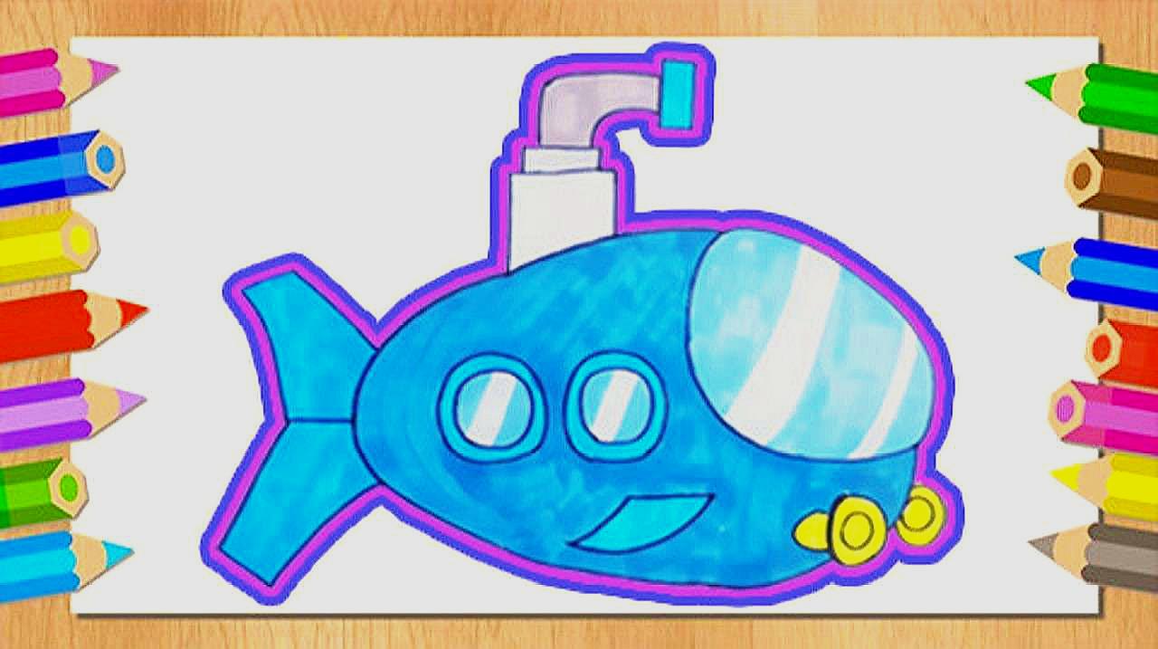 教你潜水艇的画法简单又漂亮4个视频