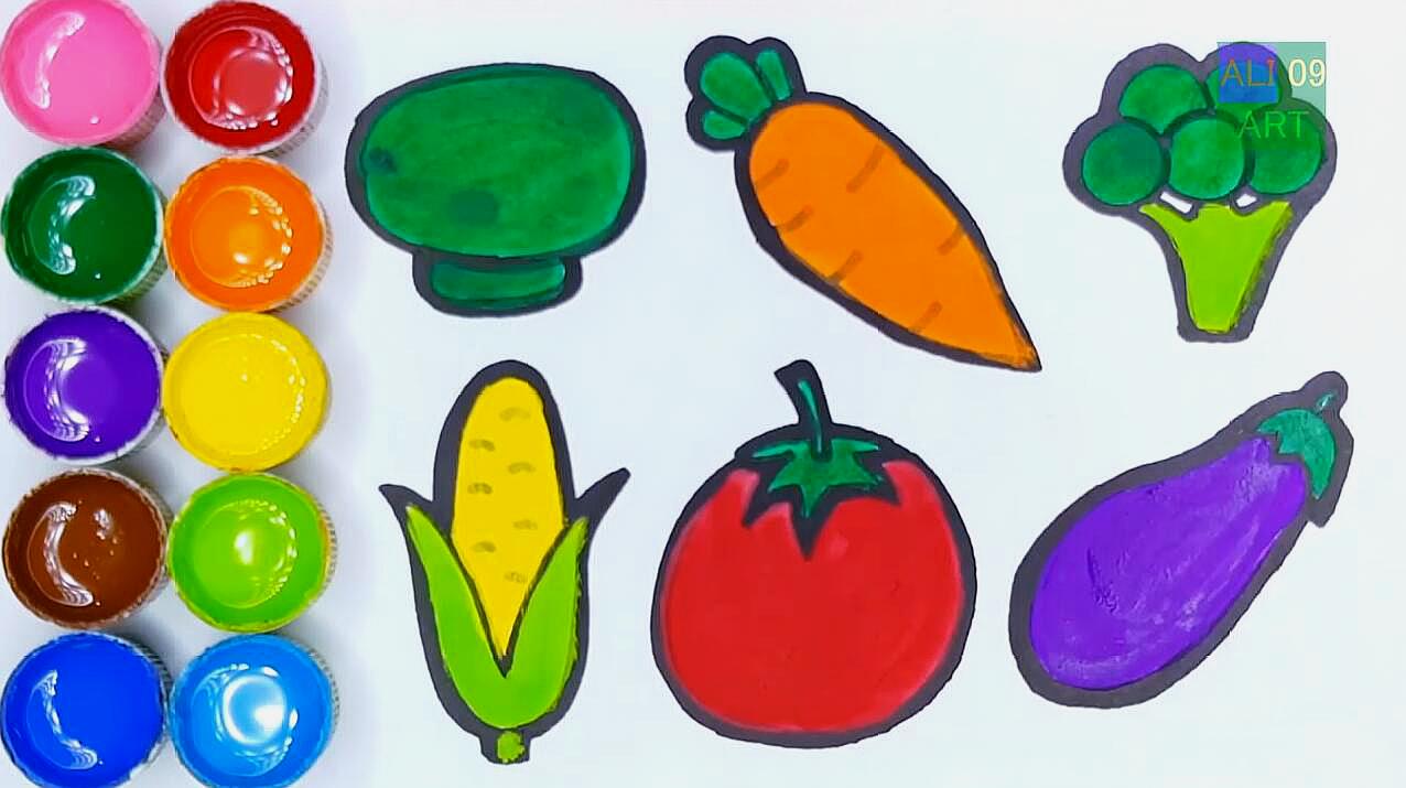 儿童早教绘画视频,教孩子们绘制蔬菜