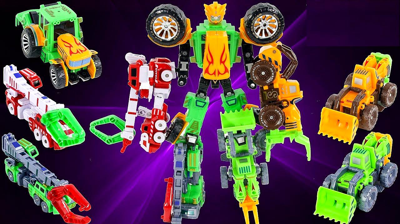 "珀利汽车玩具"之早教视频:组装大机器人