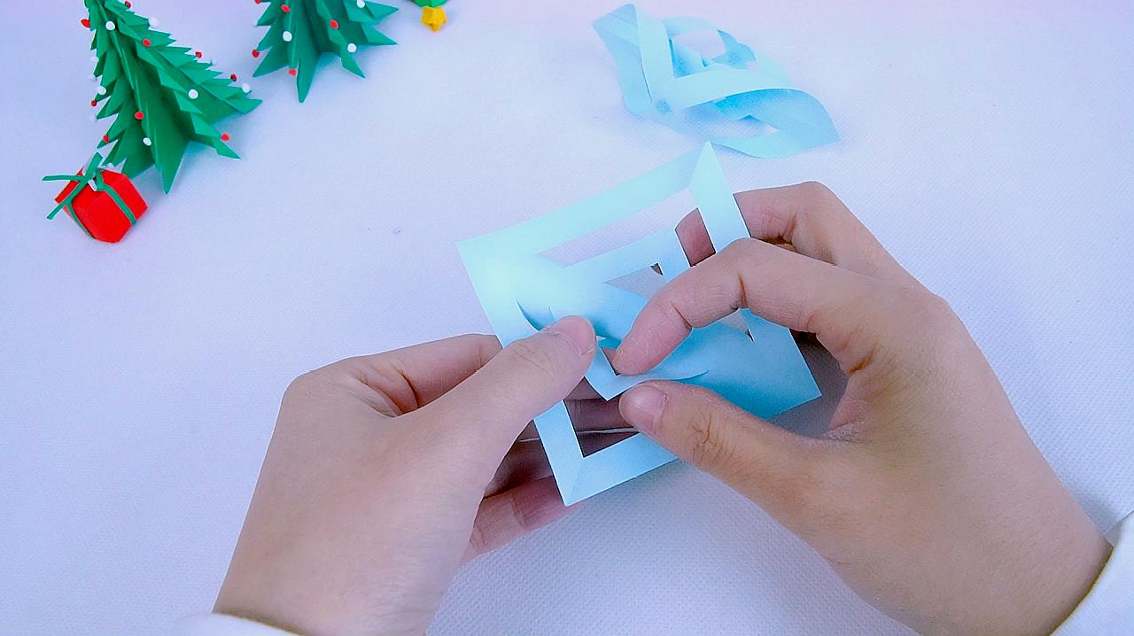 手工折纸:纸艺教你制作立体纸雪花,简单易学一看就会