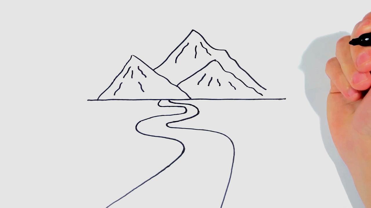 01:30  来源:好看视频-亲子卡通简笔画:学画漂亮的山水风景画,简单