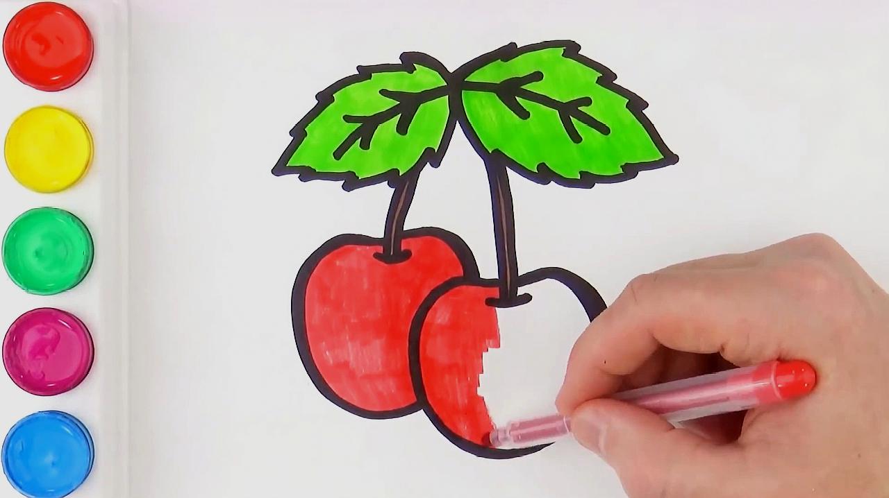教你樱桃的画法,简单又可爱!
