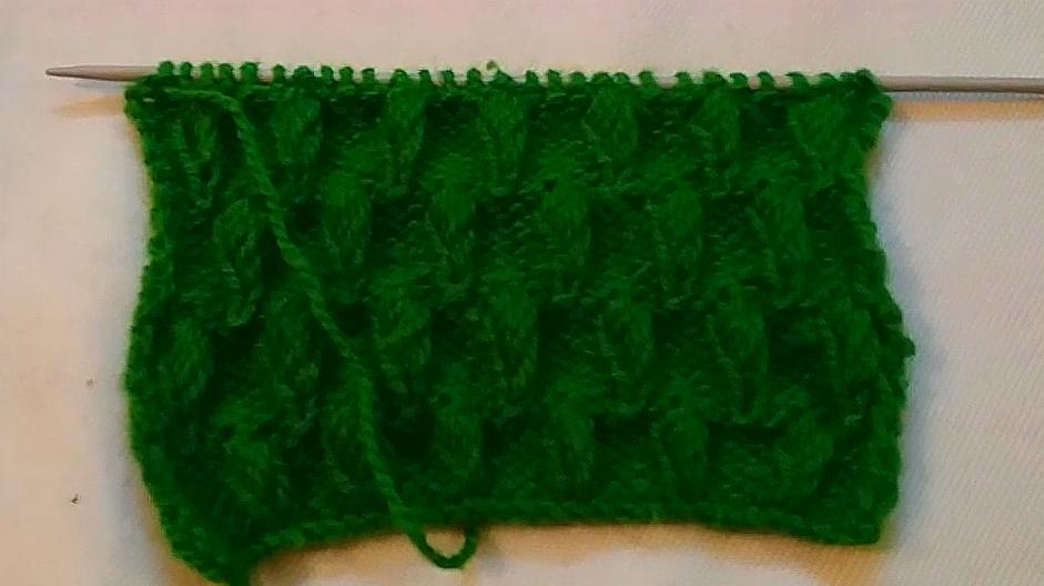 棒针编织漂亮的3d立体叶子花样,织宝宝毛衣可好看了