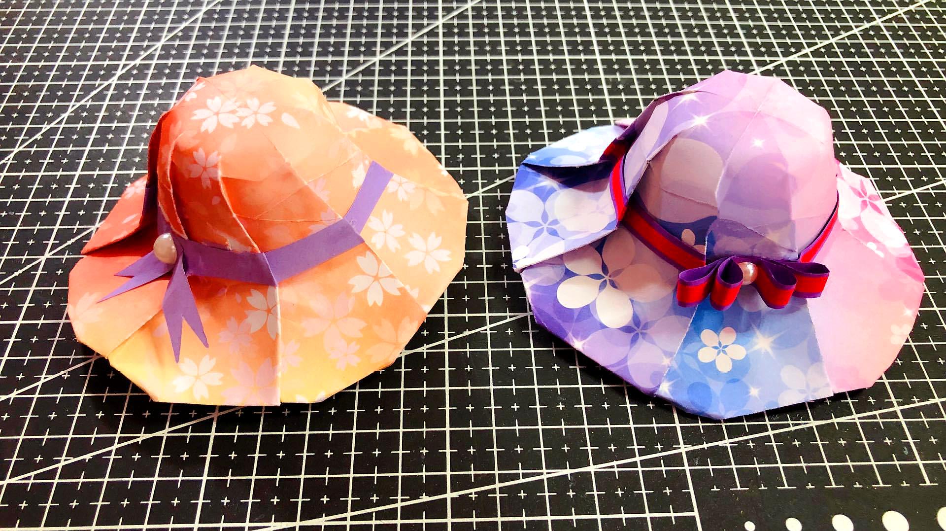 DIY帽子折纸方法╭★肉丁网