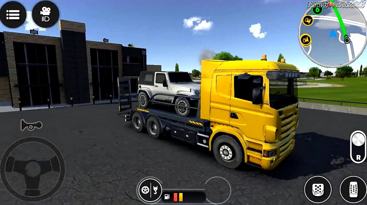 模拟驾驶大卡车运输小汽车手机游戏