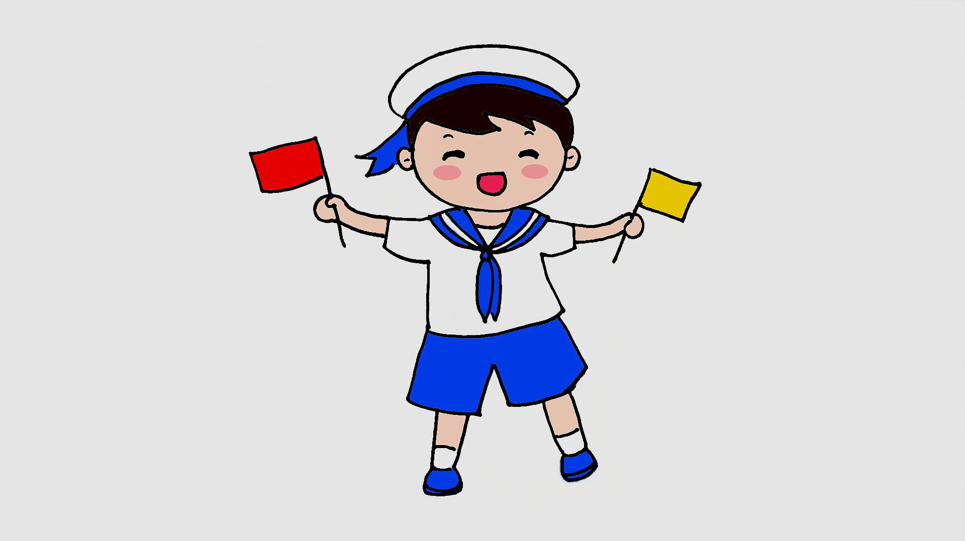献给中国人民海军成立70周年 儿童简笔画