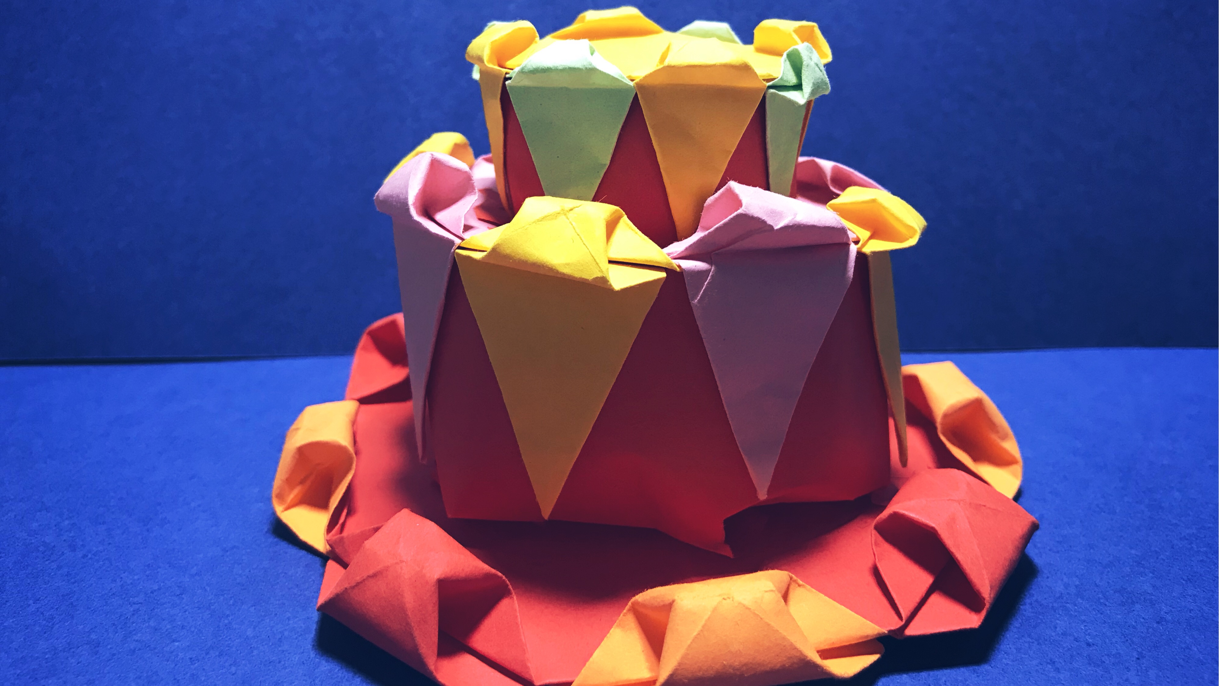蛋糕折纸步骤,简单折纸,折纸手工简单_大山谷图库
