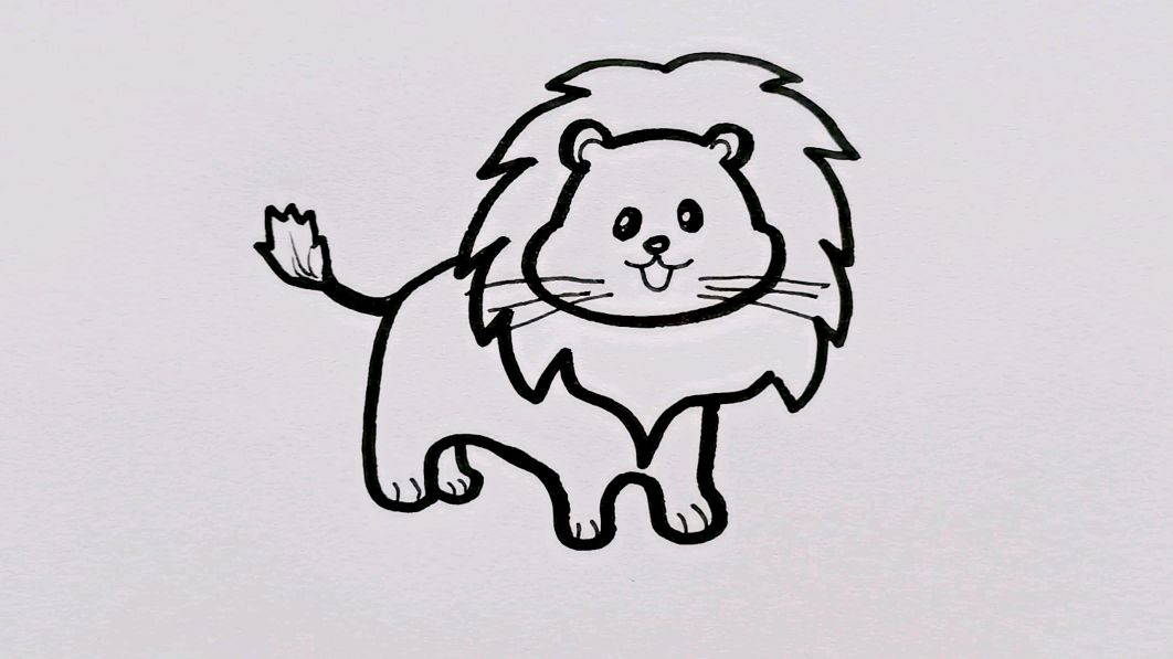狮子简笔画怎么画