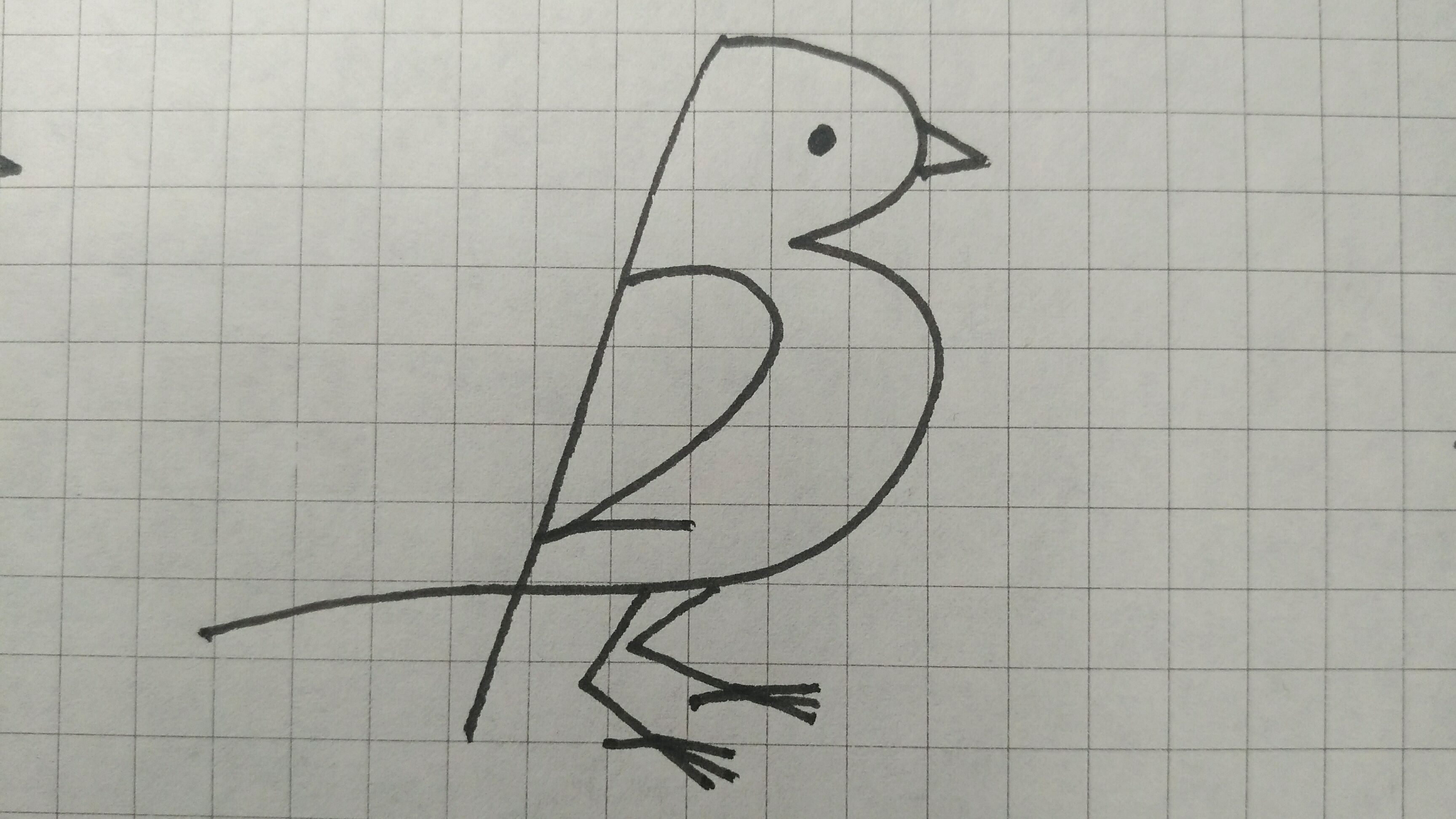 用数字123画小鸟 画画图片