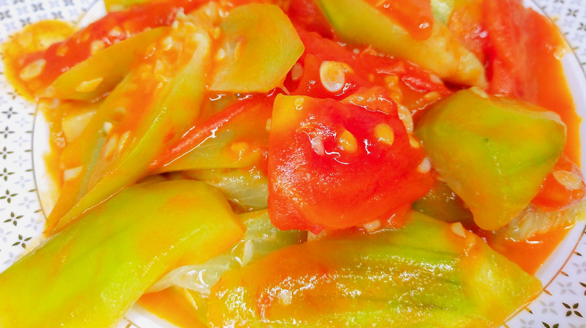 西红柿炒丝瓜图片