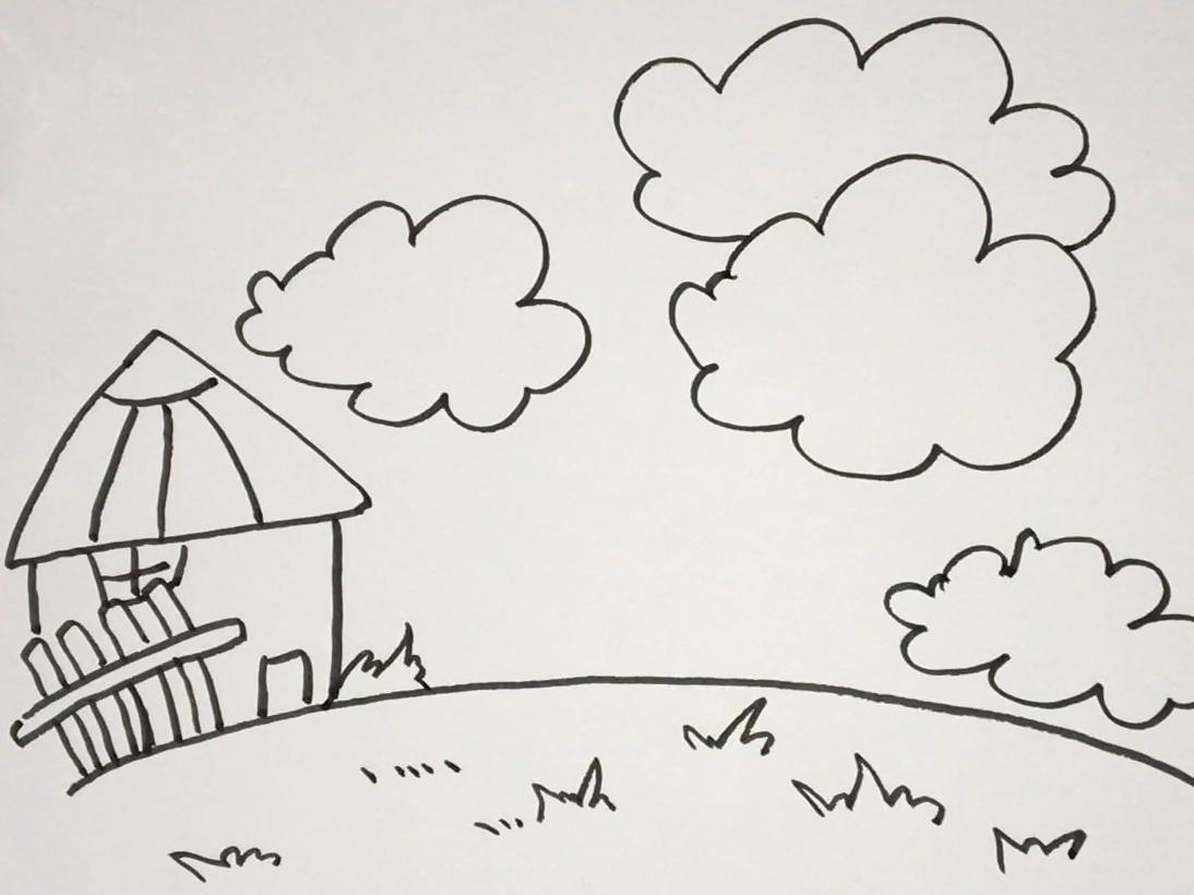 How to Draw Easy scenery | Easy Scenery Drawing | Scenery drawing for kids,  Landscape drawing for kids, Easy drawings