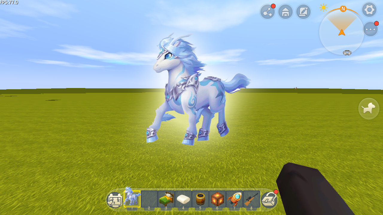 迷你世界:新版本生物白龙马,全身闪着光芒,驯服当坐骑