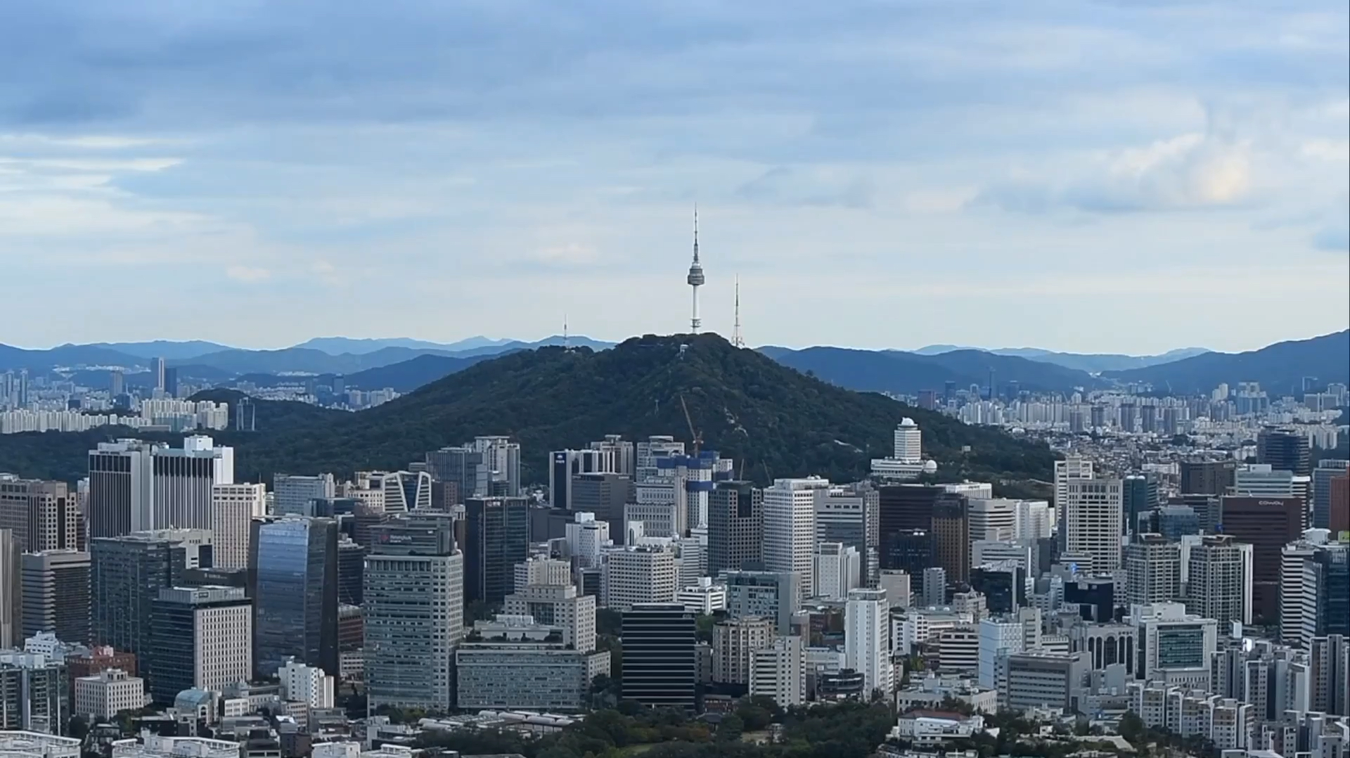 航拍韩国首尔,韩国首都