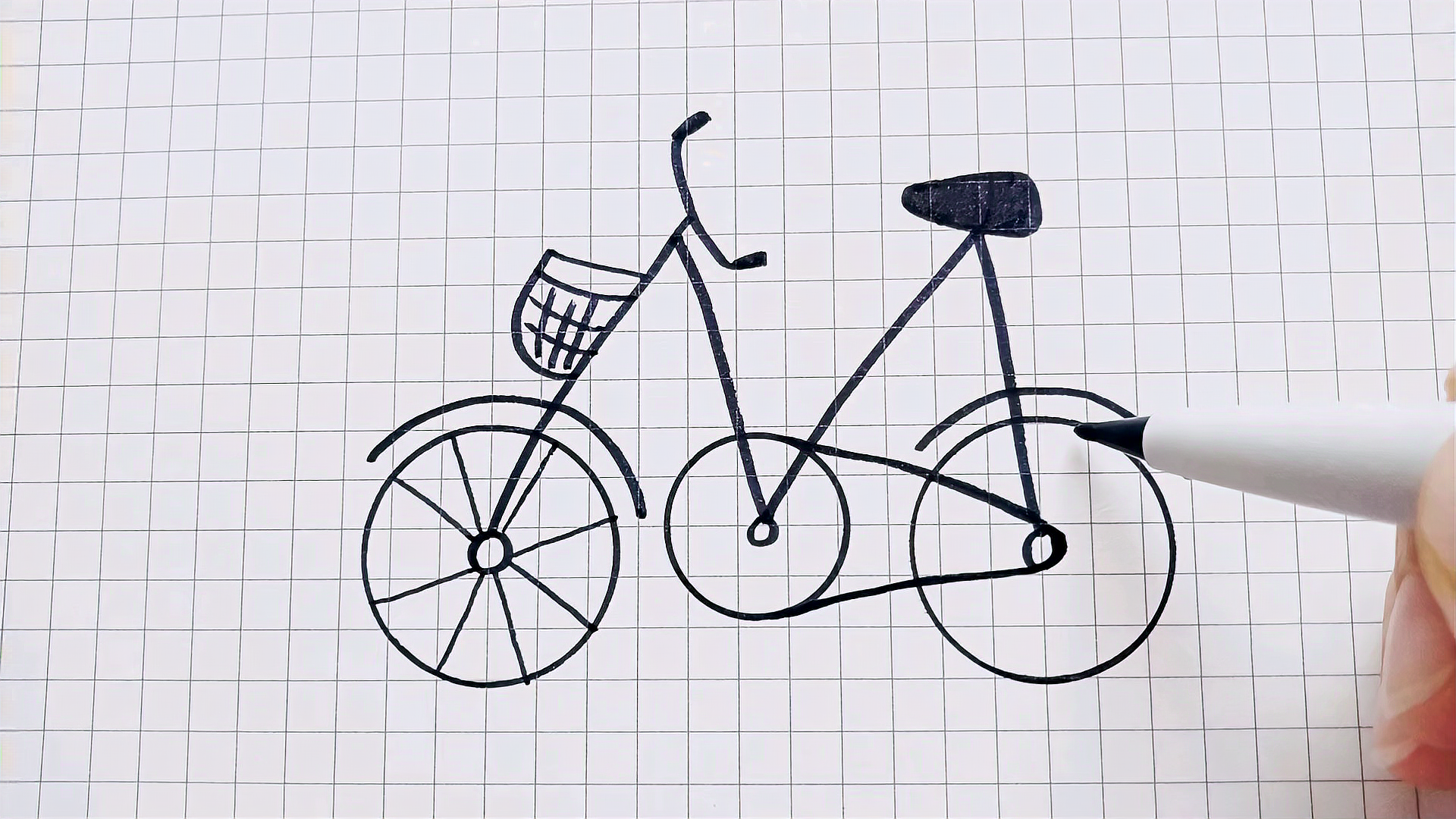 二年级的自行车怎么画图片
