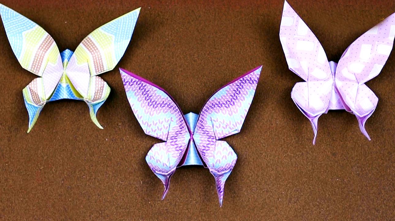 怎么用纸折叠一只蝴蝶,蝴蝶的折纸方法,手工折纸艺术