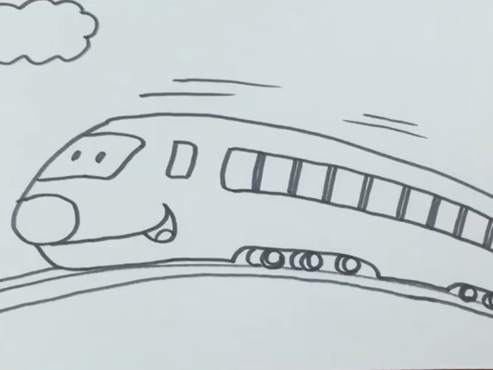磁悬浮列车儿童简笔画图片