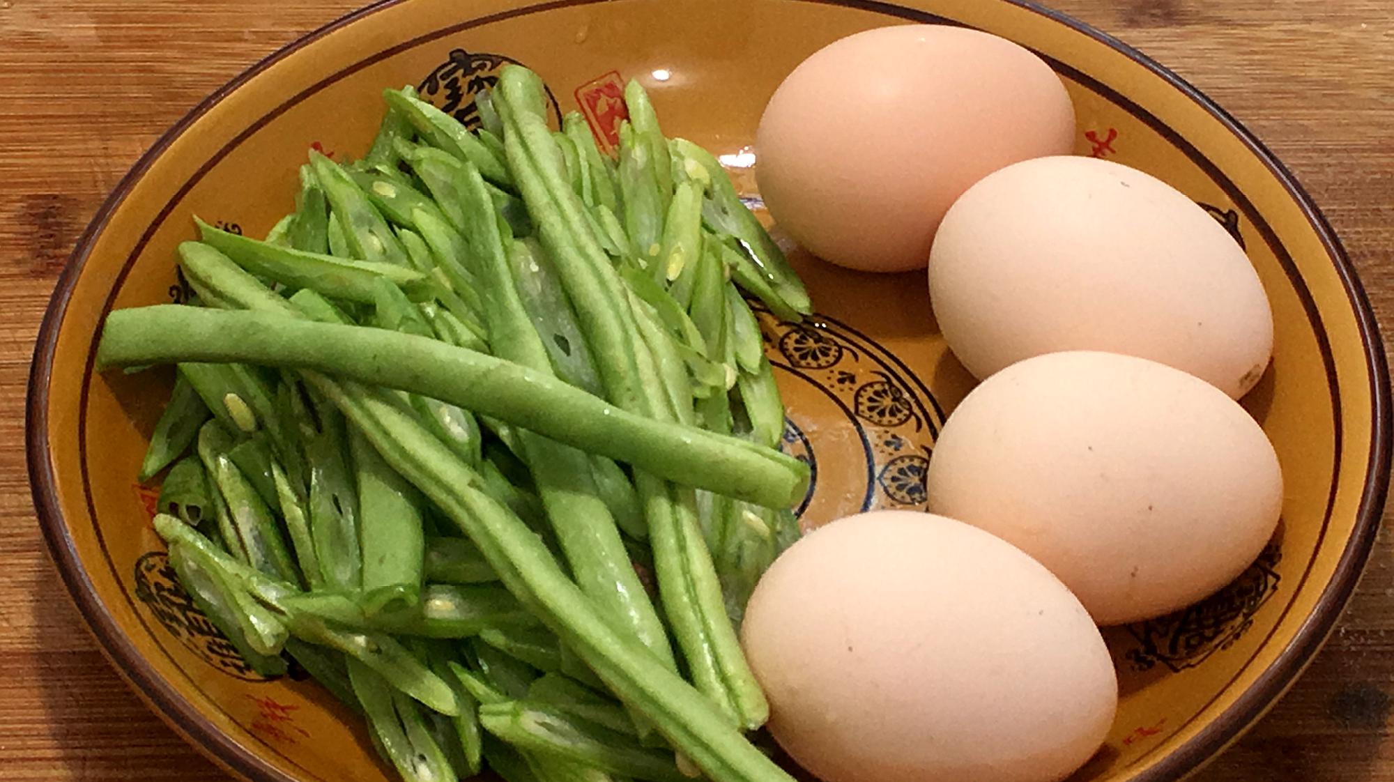 四季豆炒鸡蛋图片