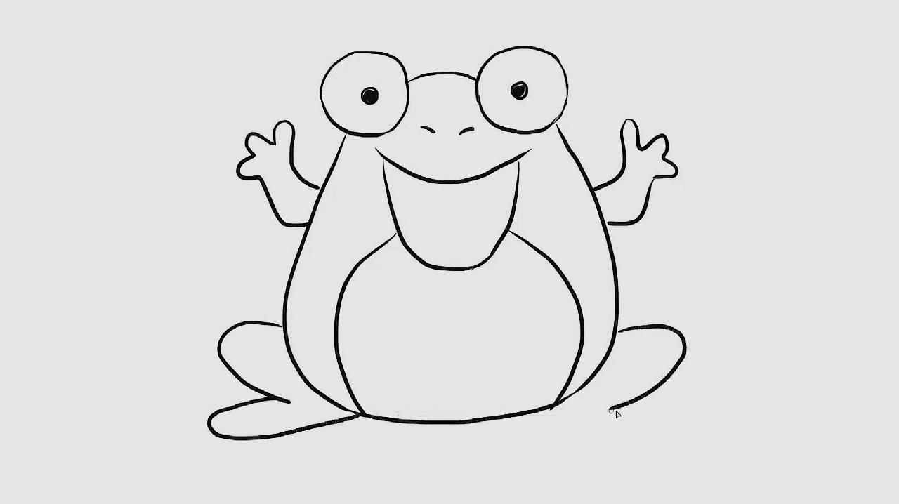 怎样画青蛙简单画法图片