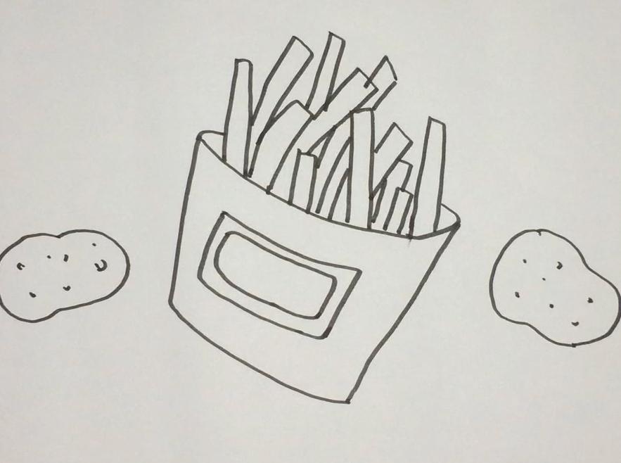 简笔画薯条 简单好学