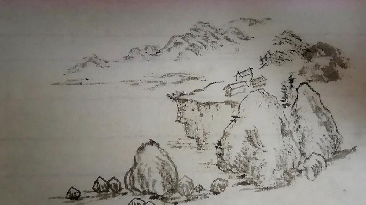 3国画山水:淡墨渲染云彩,意境幽远 01:06 来源:好看视频-国画山水