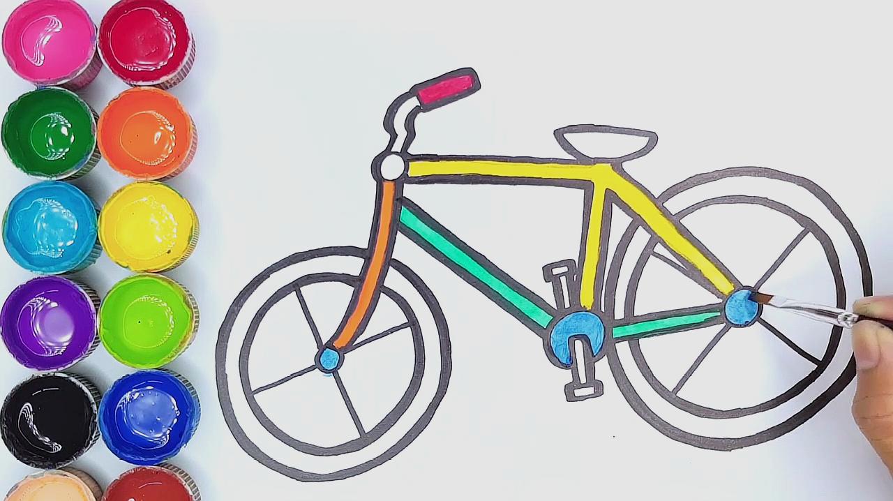 二年级的自行车怎么画图片