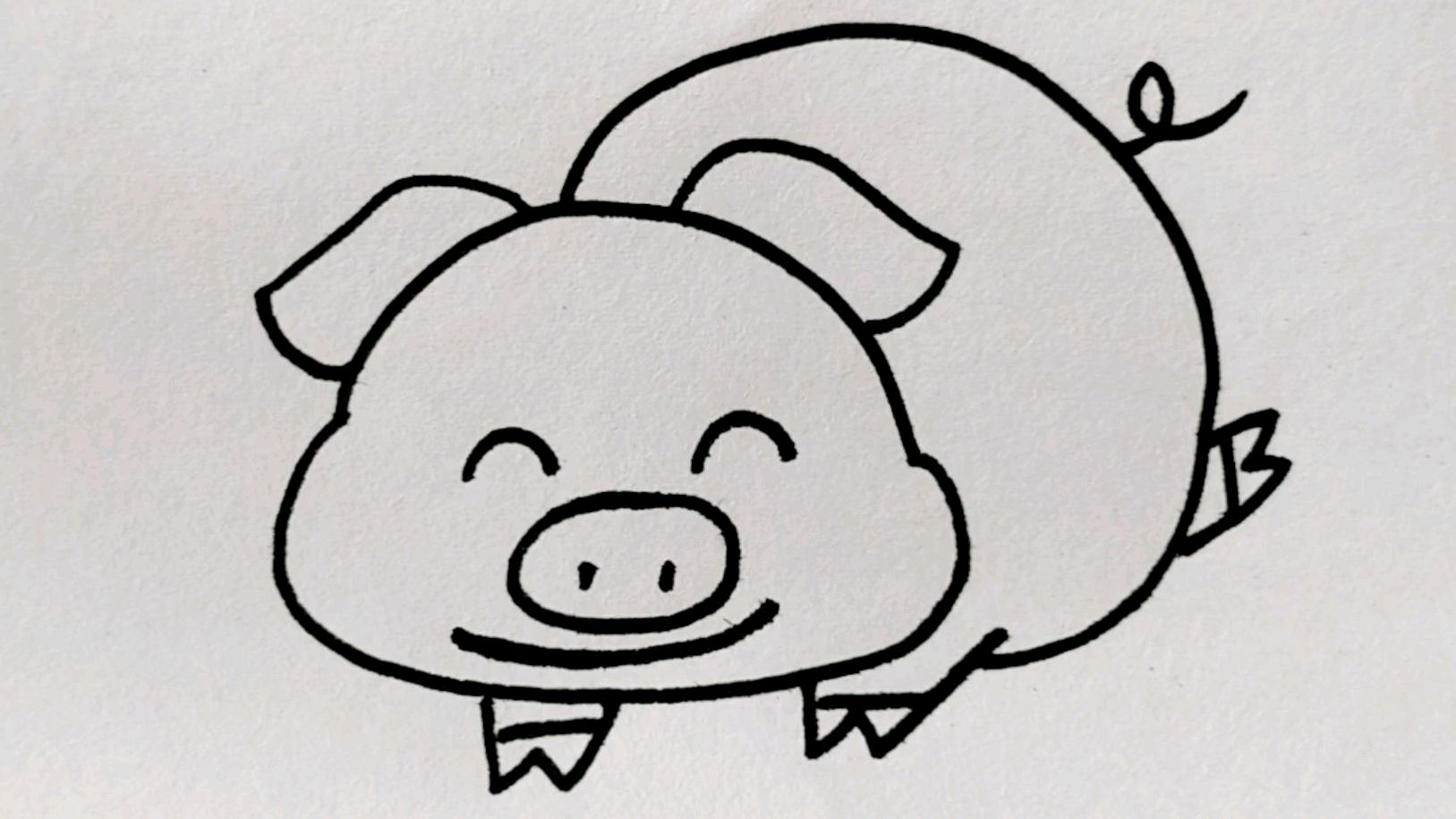 小猪简笔画 画法图片