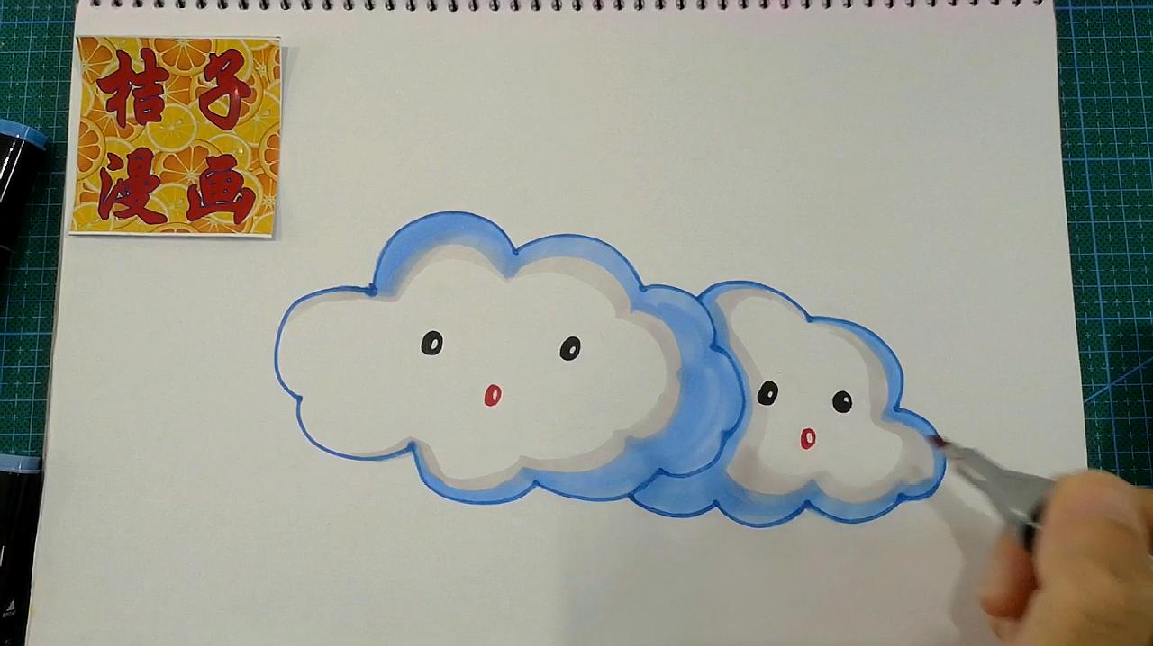 白云画画法图片儿童图片
