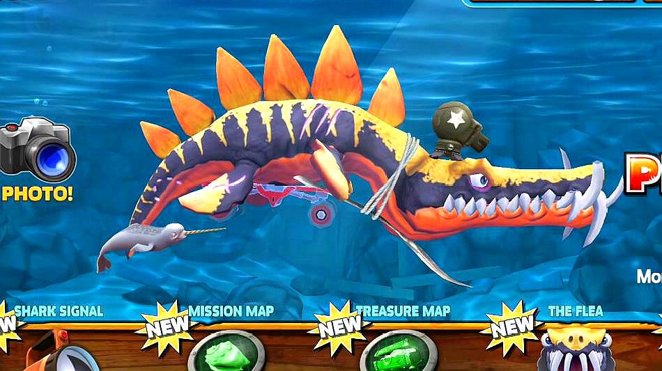 饥饿鲨进化:这条橙色的滑齿龙,打败终极大螃蟹需要多长时间?