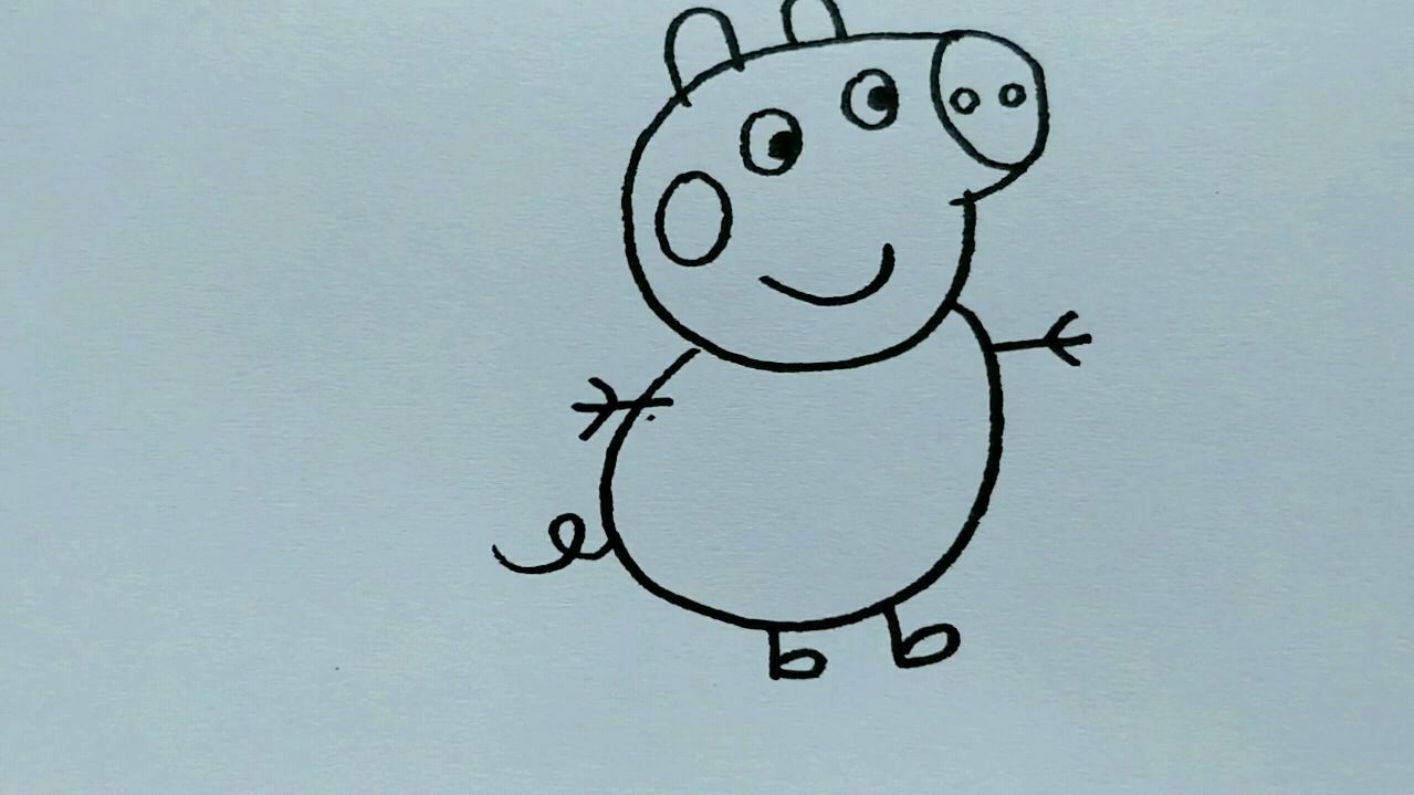 怎么画小猪乔治简笔画图片