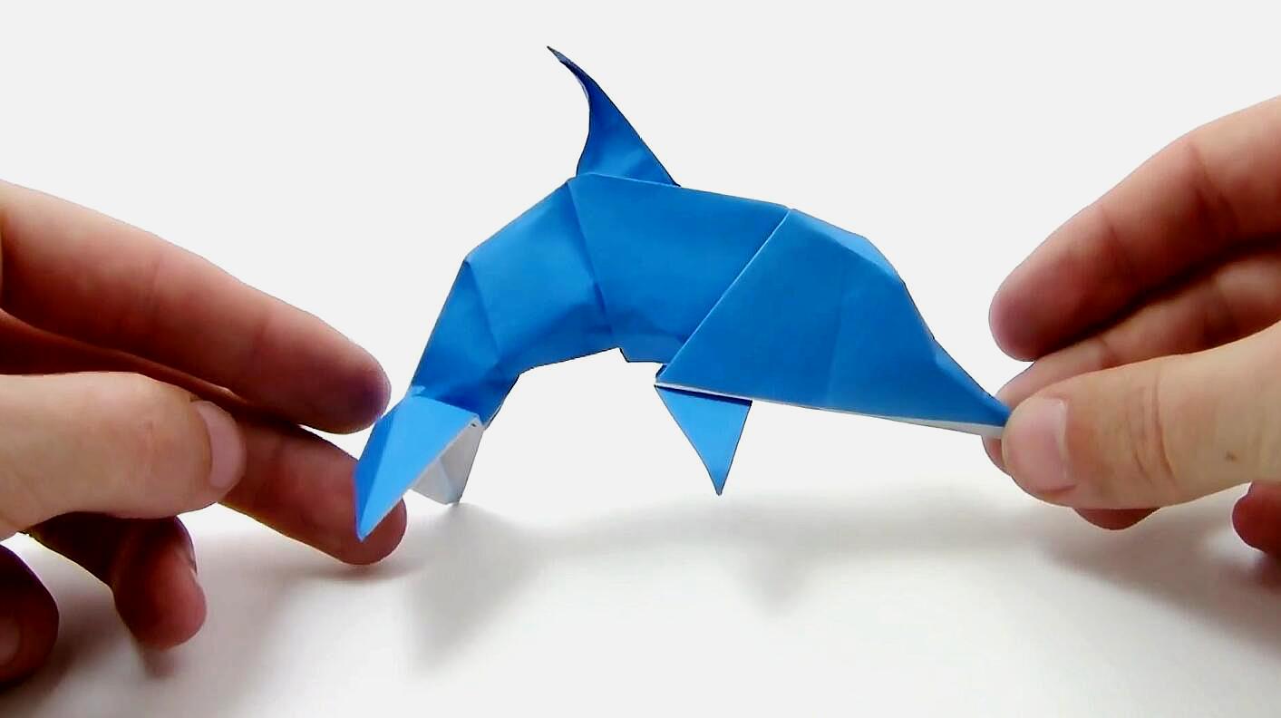 高级折纸海豚图片