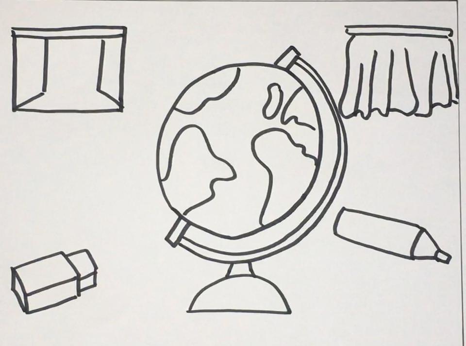 简笔画地球仪 简单好学