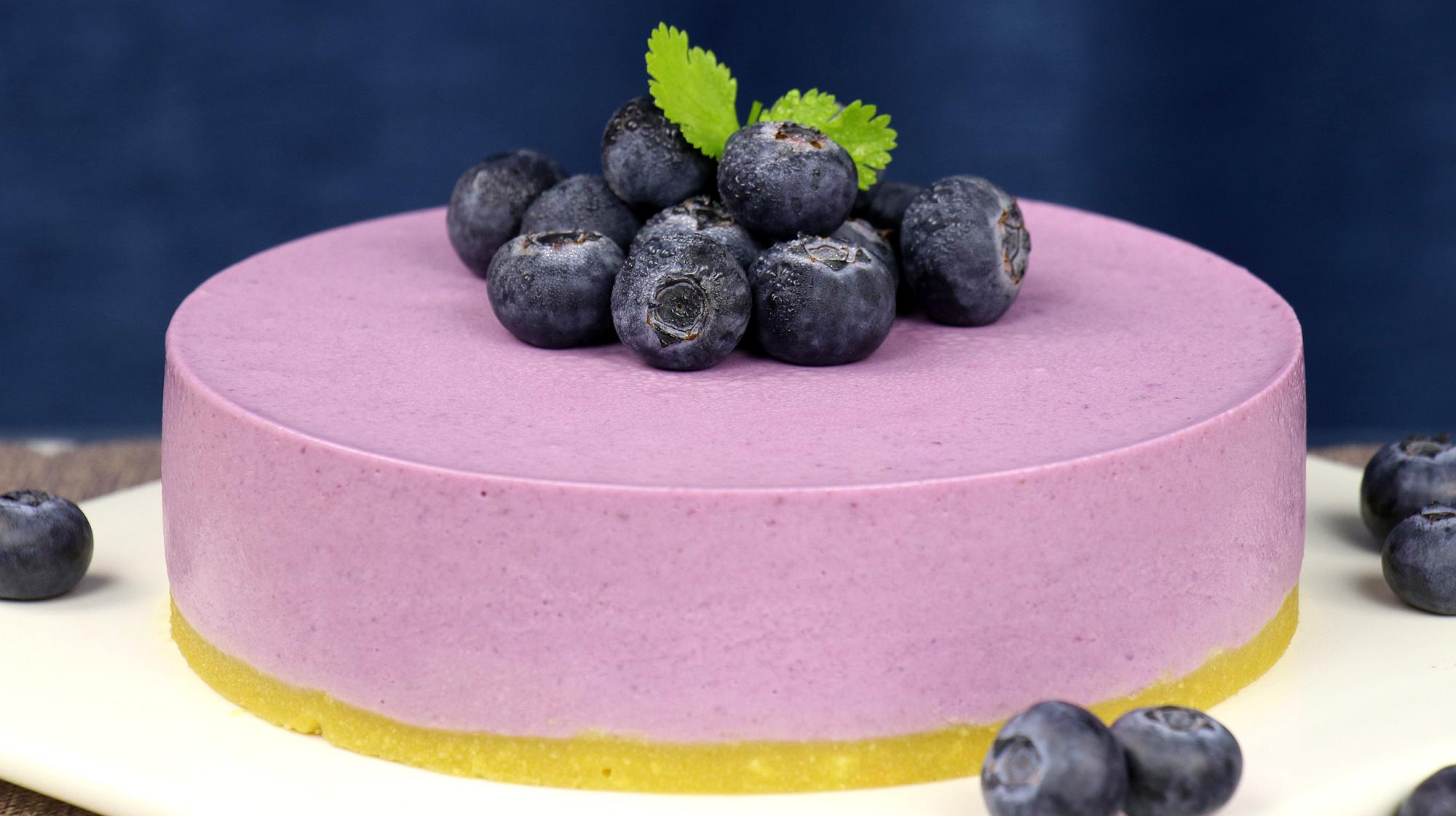 蓝莓椰香乳酪慕斯｜来消耗蓝莓和厚椰乳 - 哔哩哔哩