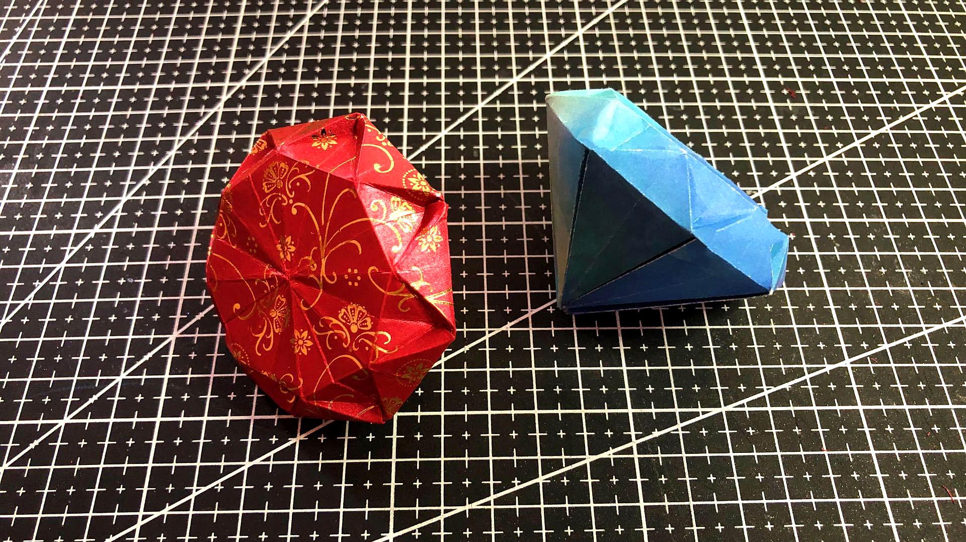 手工折纸:精美的钻石折纸,学会就可以送给她