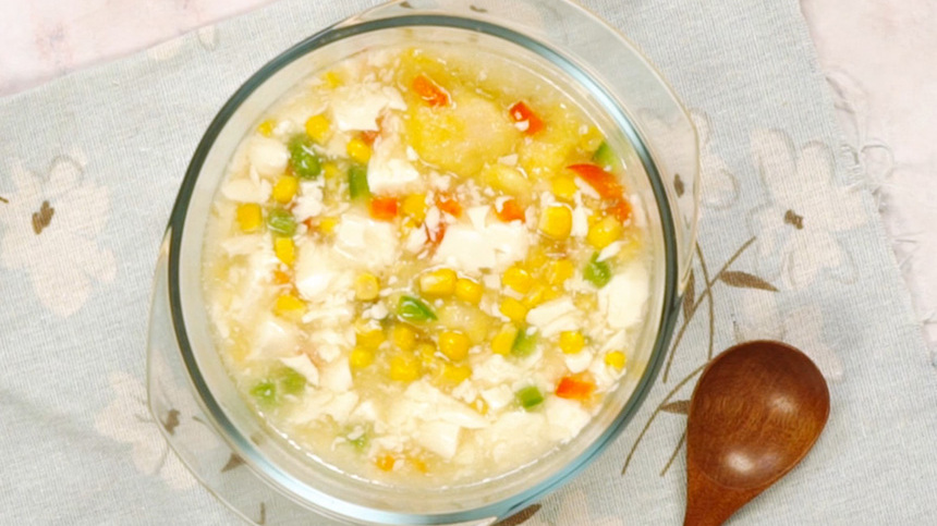 香味十足的玉米豆花,尝尝这个豆花太美味,玉米香气十足