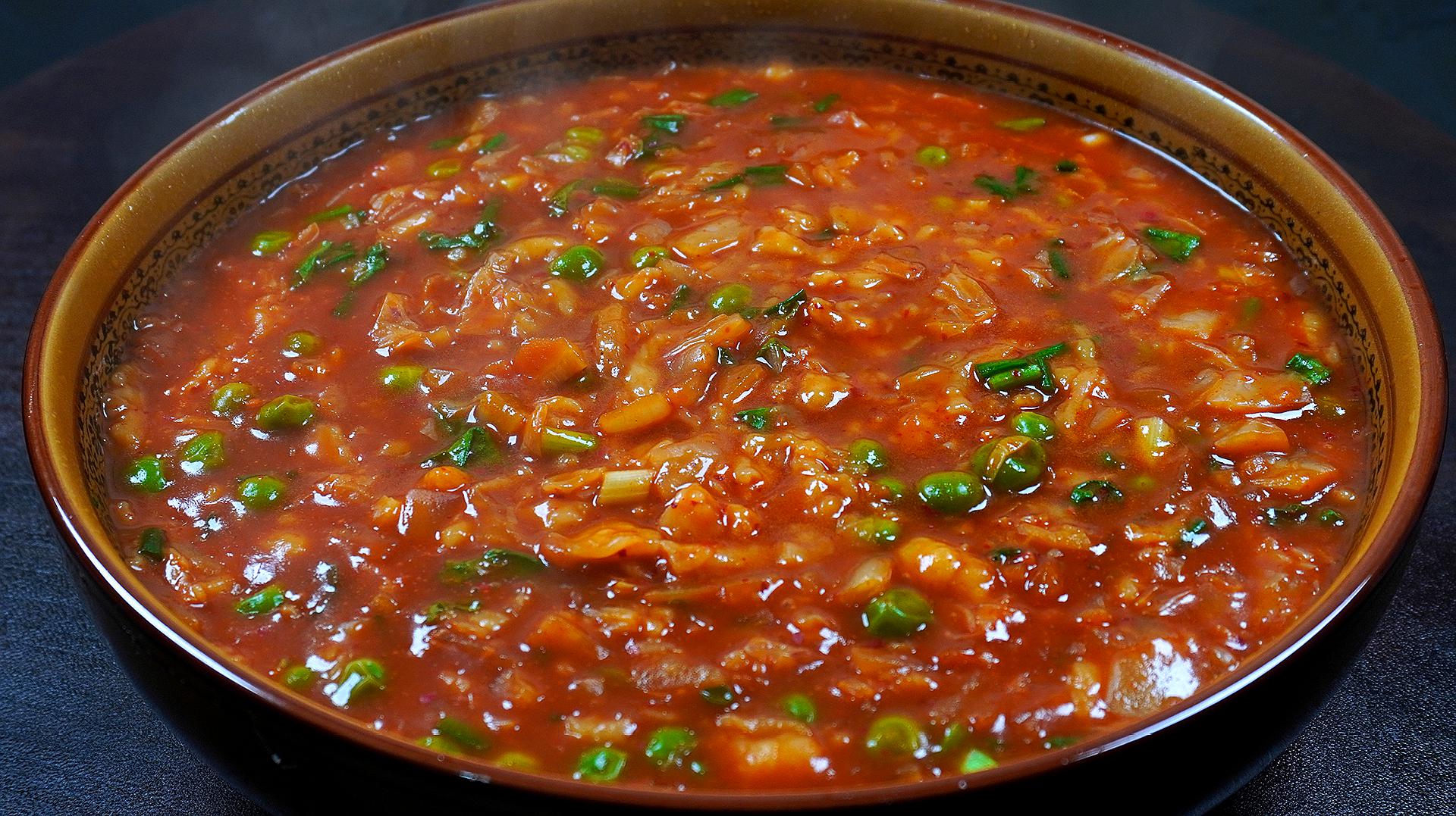 红腌菜拌汤图片